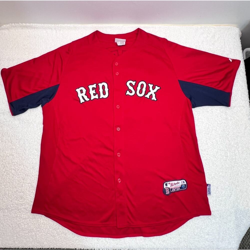 Boston Red Sox Majestic Authentic Cool base Collection Jersey Red, Sz 2XL